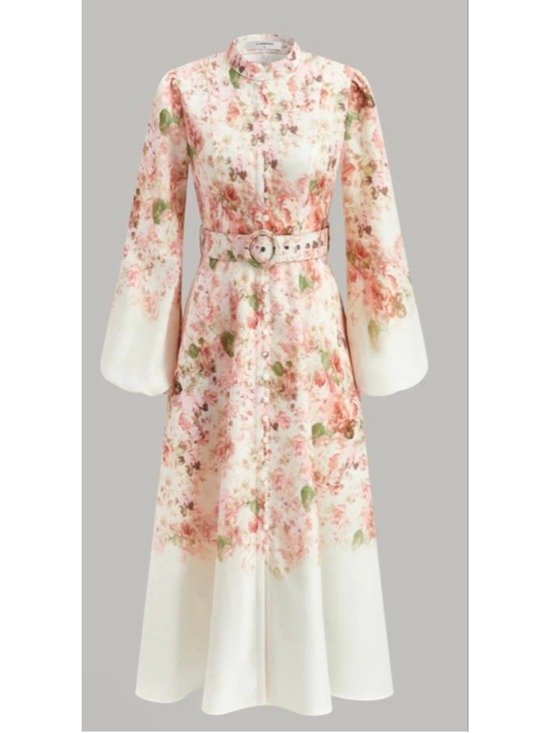 Commense Dresses & Skirts - NWT Commense Floral Maxi Dress M White Pink Green